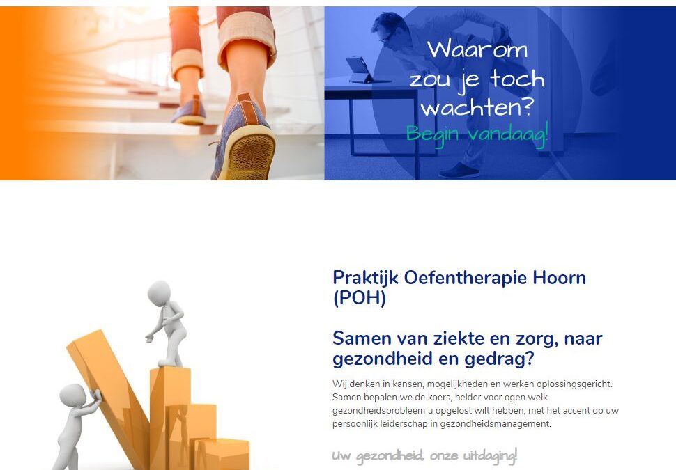 Case praktijkwebsite Oefentherapie Hoorn